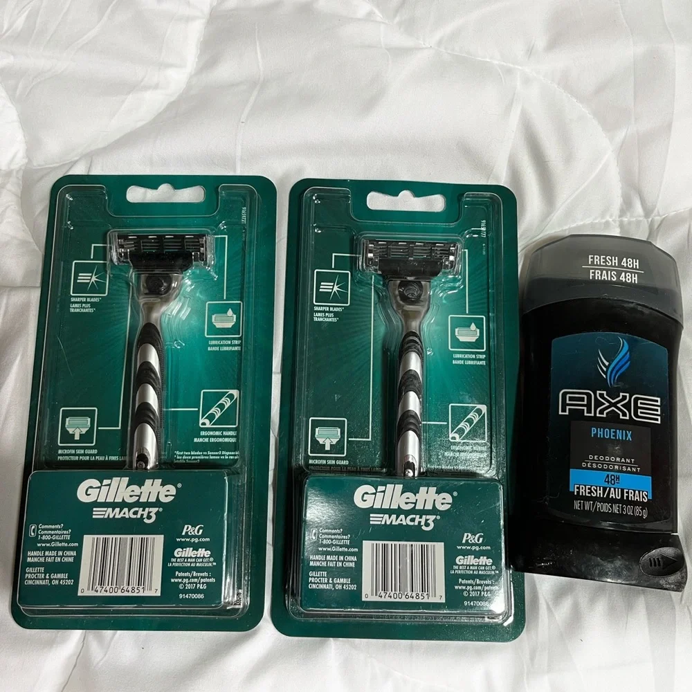 Bundle 2 Gillette MACH3 men’s Razor. 1‎ AXE Fhoenix Deodorant